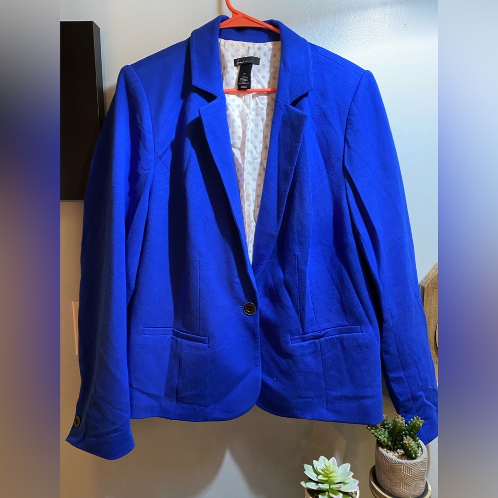 🌷Lane Bryant blue French terry blazer 22 NWT🌷